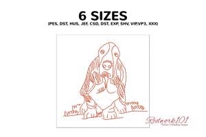 Basset Hound Dog Staring