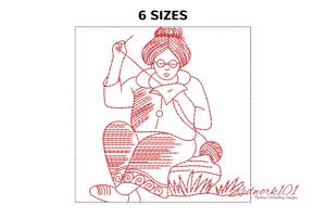 Grandma Sewing