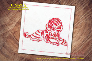 Poodle Dog Relaxing Pose