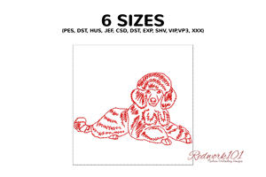 Poodle Dog Relaxing Pose