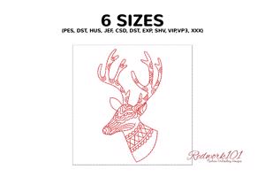 Zentangle Deer Head