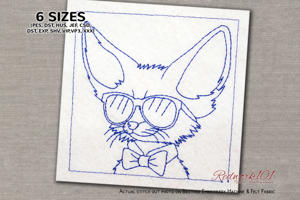 Stylish Fennec Fox with Sunglasses and Bow Tie