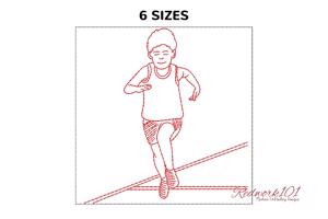 Runner running on track