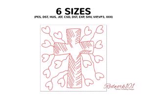 Easter Cross with Hearts