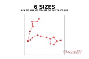 Star Constellation of pisces on sky