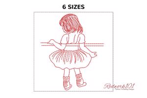 Cute Little Girl in Ballerina Pose