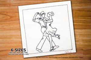 Passionate Couple Dancing Tango