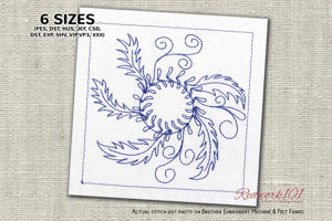 Splendid Shiny Leaves Quilt Block