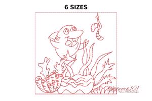 Shark eating Worm