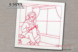 Woman Knitting