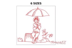 Boy With Umbrella