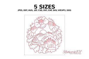 Christmas Wreath Snow Home