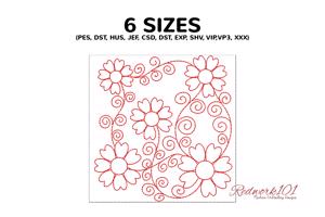 Seamless flower quilt design