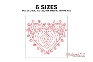 Adorable Heart With Abstract Pattern