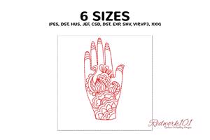 Floral Palm Henna Design