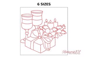 Christmas Celebration with Gifts and Candle