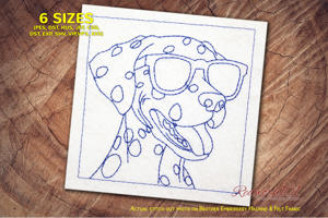 Cool Dalmatian Dog with Sunglasses