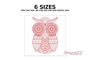 Zentangle Patterned Owl